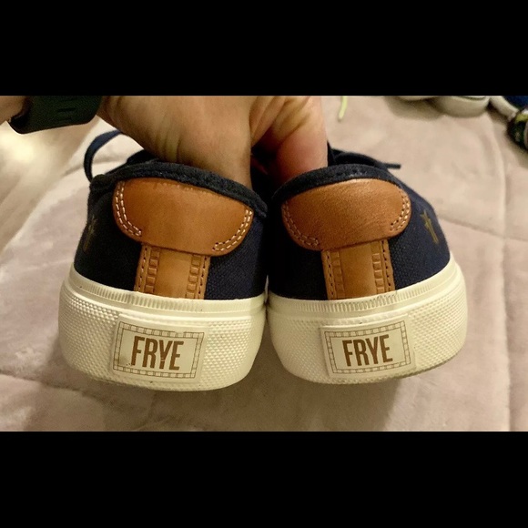 EUC Frye Ludlow Canvas/Leather Sneakers 9.5 Men’s - Picture 5 of 6